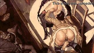 Vintage Erotic Cartoon Illustration