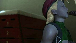 Cammy's Big Tits Fight Turns Into Hentai Sex.