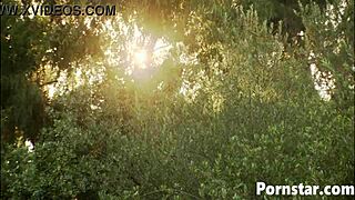 Gorgeous babe dru berrymore enjoys blowjob and fucking with monster cock outdoors.