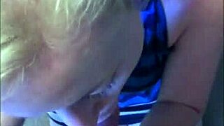 Blonde Girlfriend Takes Cum Shots