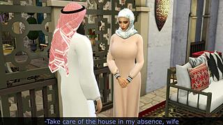 Arab Woman Cheating on Husband with Handsome Arab Man Demo Version