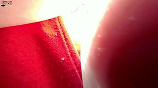 Does unaware giantess notice tiny man in her huge tits?