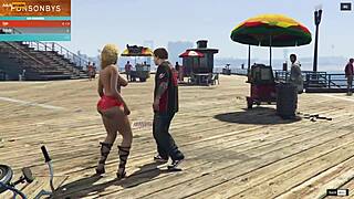gta v nude mod gameplay in story mode part 07 with big tits action.
