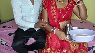 On Karva Chauth, husband got drunk and licked my pussy 😍