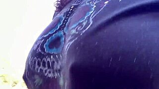 Bouncing Boobs and Pissing Pussy with Dirty Feet