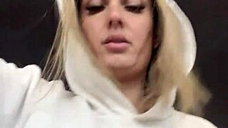 Woman gets super horny at the gym with her see-through shirt showing sweaty hard nipples 😏