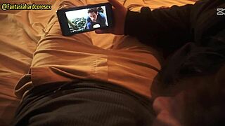 watching movie with stepsister, she blows me