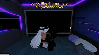 Lekker neuken in bed in de condo.