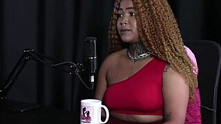 Black Duquesa Sheer Red explains her artistic name and desires a glamorous gangbang with tight pussy action