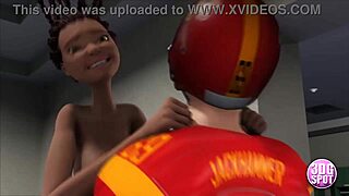 3dgspot - Naughty Teen Cheerleader RIDES Star Quarterback's COCK in Locker Room