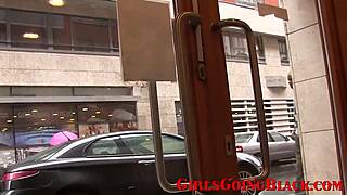 A brunette in pantyhose playfully teases her stepson at home