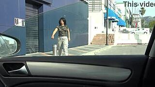 Hot Swinger Wife Sucks Big Black Cock Outside Husband's House