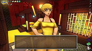 Femdom covers her face with hot cum in hornycraft parody!