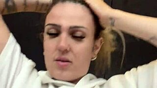 Woman gets super horny at the gym with her see-through shirt showing sweaty hard nipples 😏