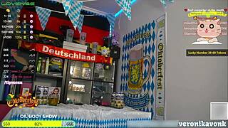 German Girl Flaunts Huge Tits and Ass at Oktoberfest