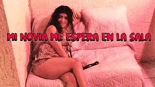 My girlfriend waits for me while watching porn