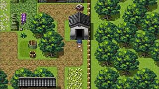 Tanned natsuki masturbates over her plump body in hentai game