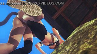 hentai mia jerks off and gets fucked with creampie 😍