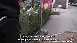 the skinny slovak brunette gets anal fucked, and she says 'bitch stop'