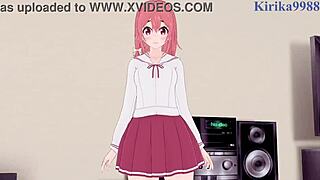 ruka sarashina and sumi sakurasawa have intense sex in rent-a-girlfriend hentai with creampie