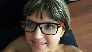 She Is Nerdy Cumpilation Cumshots on Glasses 😏