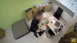 Loan4k Blonde Passes Special Casting for Cash in Public