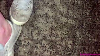 Bouncing Boobs and Pissing Pussy with Dirty Feet