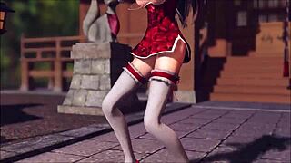 reim touhou pinkcat in 3d cartoon anime hentai