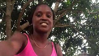 Crazy bitch unboxes package in front of strangers