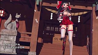 reim touhou pinkcat in 3d cartoon anime hentai