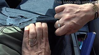 Hot Swinger Wife Sucks Big Black Cock Outside Husband's House