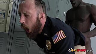 horny gay cops take suspect for banging
