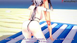 Arlecchino Fucking In Bikini On Beach!