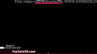 Sexy 3d Girls in Fap Hero Titty Fuck and Anal with Toys to Music Beat