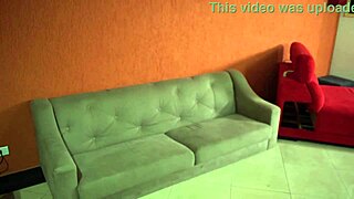 Watch this brunette slut getting anal fucked backstage for a facial cumshot