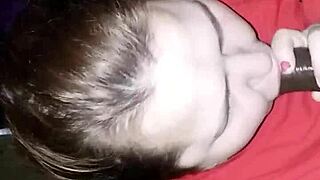 First time sucking this dick, she's getting sloppy with that cock