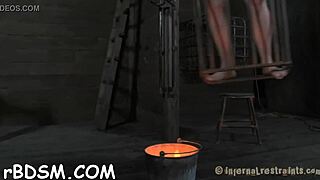 i'm gagged and tied up, gettin pleasured with a vibrator, it's so wet