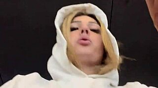 Woman gets super horny at the gym with her see-through shirt showing sweaty hard nipples 😏