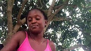 Crazy bitch unboxes package in front of strangers