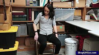 Thief Kylie Martin Gets Nailed By Lp Officer In The Office.