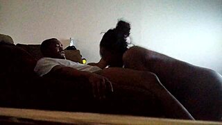 She Licks and Sucks Black Man's Monster Cock Sloppy Toppy