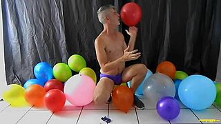 balloon play with horny gay dilf richard lennox