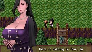 Watch this hentai game where two busty milfs receive a double facial in zombies retreat part 12