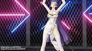 Raiden mei shakes in chinese dress animation