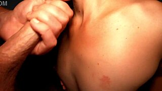 Kitten Craves Cum on Her Tiny 18+ Tits in Close-Up POV