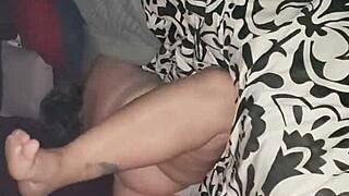 Gaping pussy hard with pink dildo