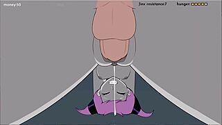 In 18titans ep26, Raven and Jinx have some wild sex scenes