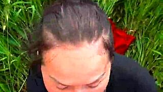 Deep Throating Pov Blowjob In A Field!