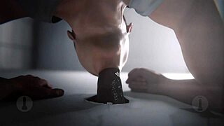 hard blowjob in army bathroom swallowing cum animation