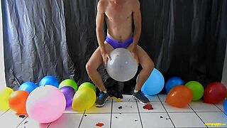 balloon play with horny gay dilf richard lennox